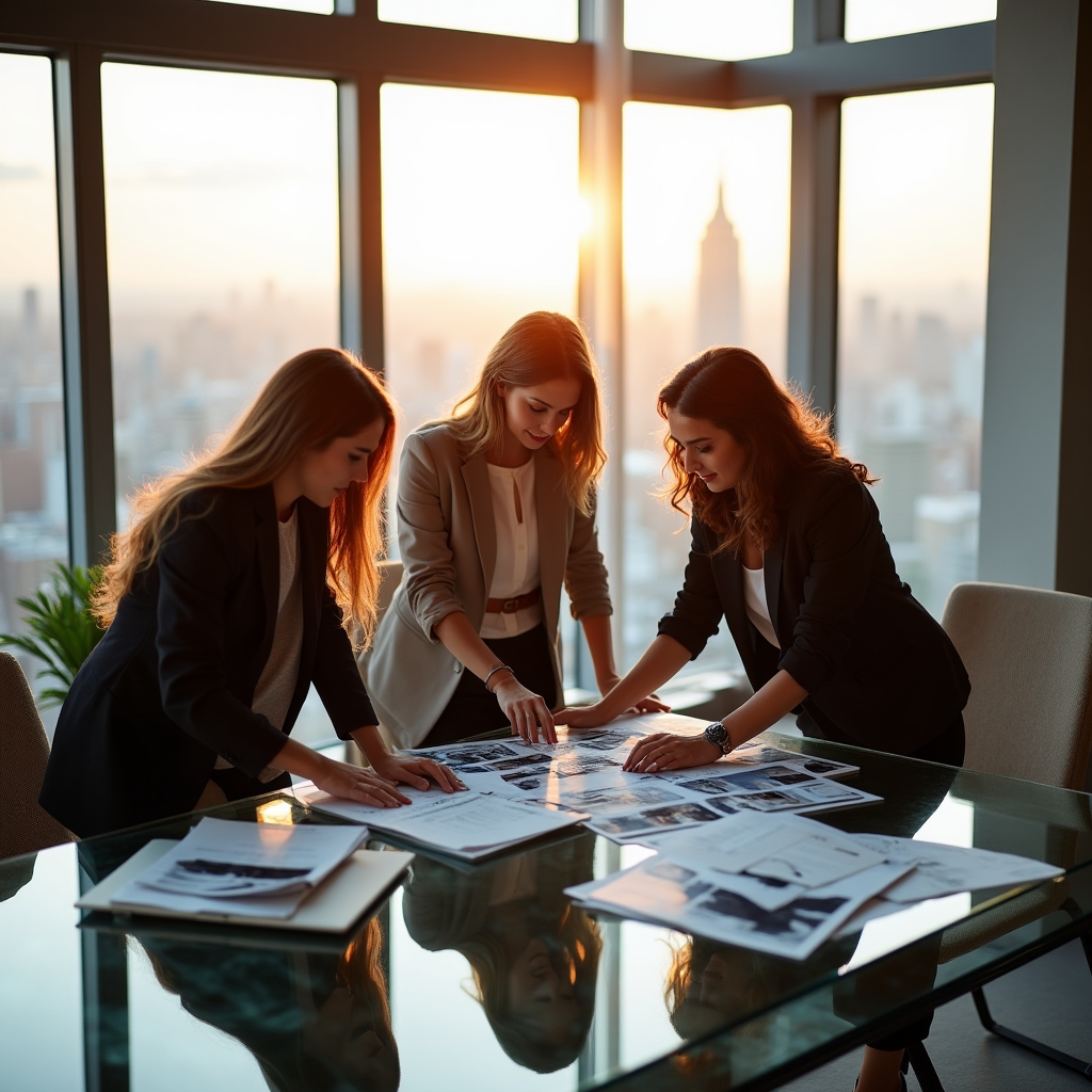 Il team di consulenti di stile Voranviax riunito in ufficio